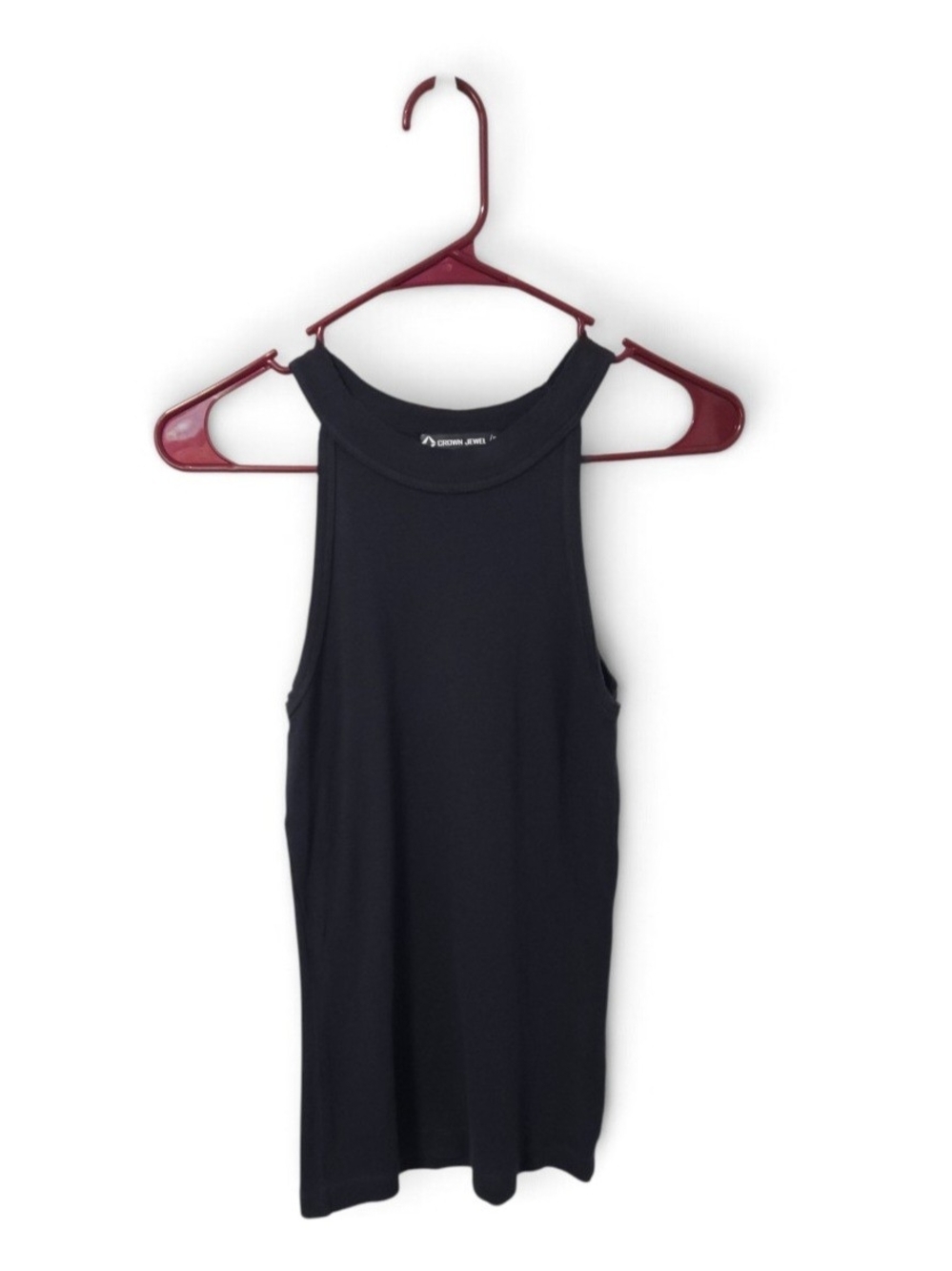 Crown Jewel Women's Black High Neck Tank Top - Unbranded